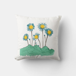 White Pillow with Kazakhstan Cultural Design Kissen