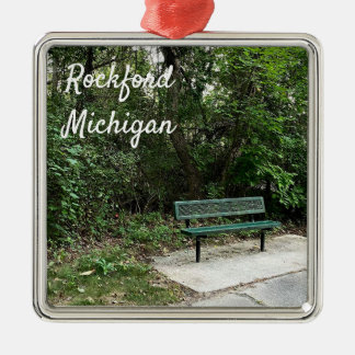 White Pine Walking Trail Bank Rockford Michigan Ornament Aus Metall