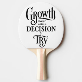 White Ping Pong Paddle - Wachstum beginnt Tischtennis Schläger