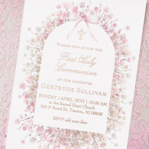 white pink flowers | First Holy Communion