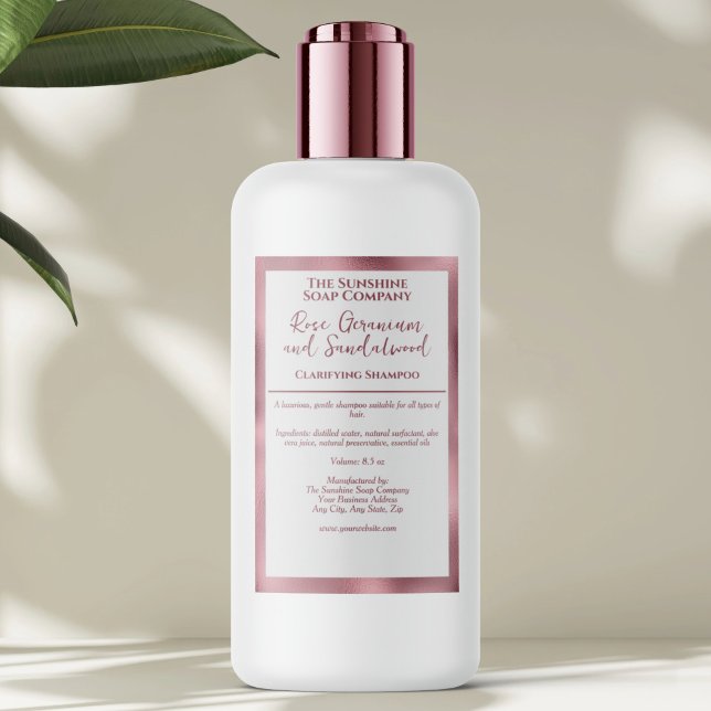 White pink foil waterproof cosmetics bottle label lebensmitteletikett (Von Creator hochgeladen)