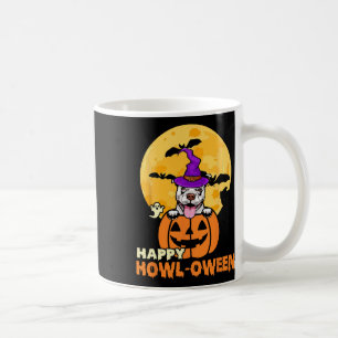 White Pitbull Witch Hund viel Glück Halloween Kost Kaffeetasse