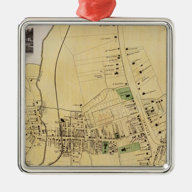 White Plains, NY Ornament Aus Metall (Vorne)