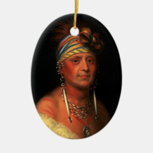 „White Plume“ -Ornament des Königs Keramikornament