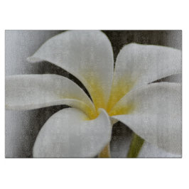 White Plumeria Blume Kauai Schneidebrett