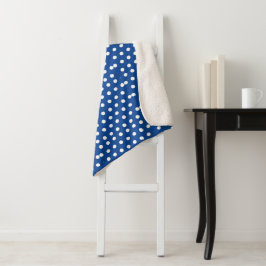 White Polka Dot auf blauem Hintergrund Sherpadecke
