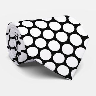 White Polka Dot Design Krawatte