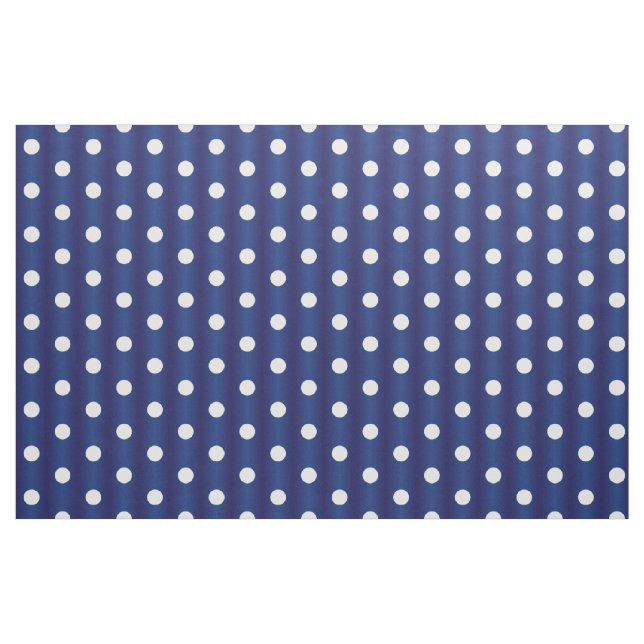 White Polka Dot Navy Blau Stoff (Yard (91,4 cm))