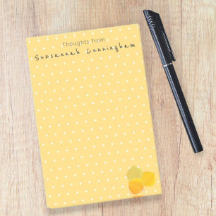 White Polka Dot Pattern Fall Aspen Blätter Custom Post-it Klebezettel