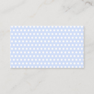 White Polka Dots auf Baby Blue Visitenkarte