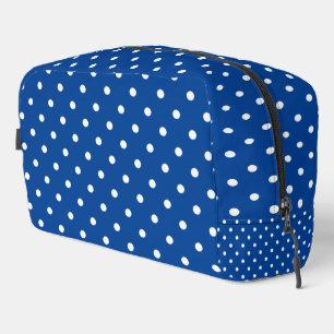 White Polka Dots Design Dopp Kit Tasche