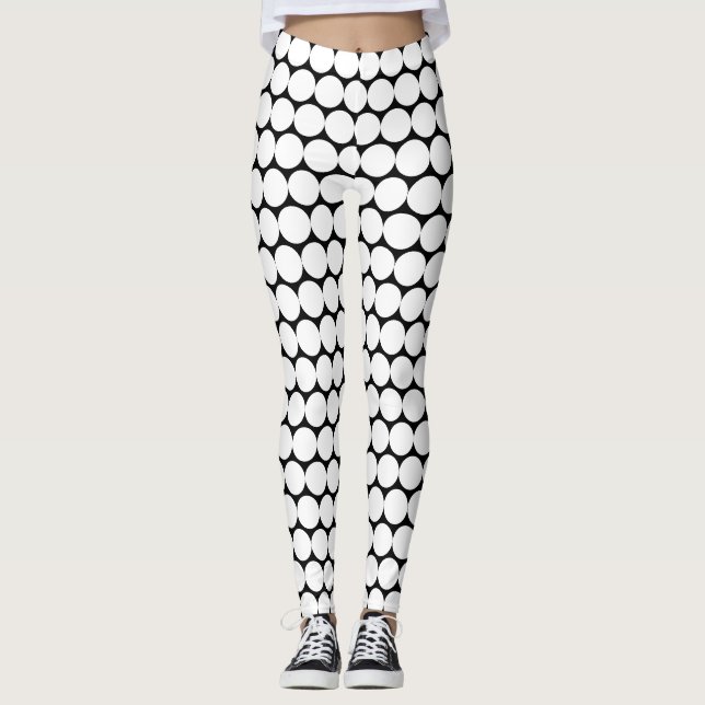 WHITE POLKA DOTS, HALLOWEEN LEGGINGS Black (Vorderseite)