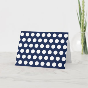 White Polka Dots Karte