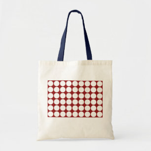 White Polka Dots on Red Tragetasche