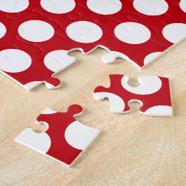 White Polka Dots Unpossible Red Puzzle