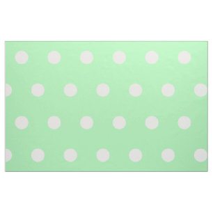 White Polka Punkte auf Spring Green Stoff