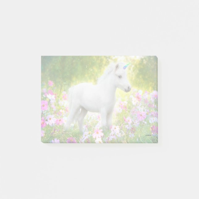 White Pony Unicorn Post-it Klebezettel (Vorderseite)