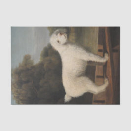 White Poodle in a Punt (von George Stubbs) Seidenpapier