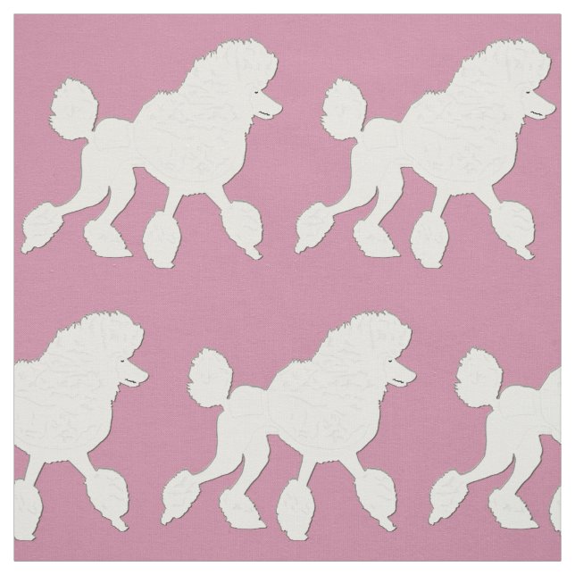 White Poodle Stoff (Muster)