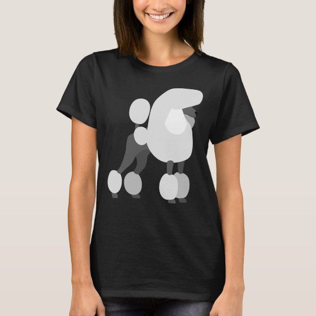White Poodle T-Shirt (Vorderseite)