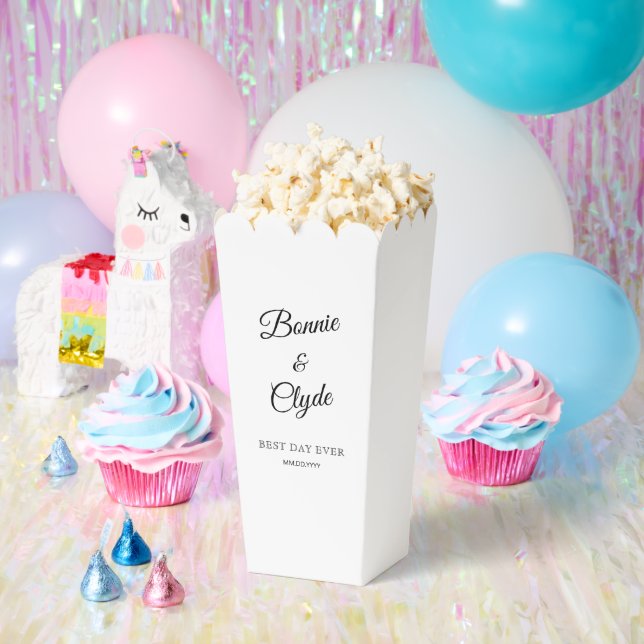 White Popcorn Gefallen Box für Hochzeiten und Part Geschenkschachtel (Party)