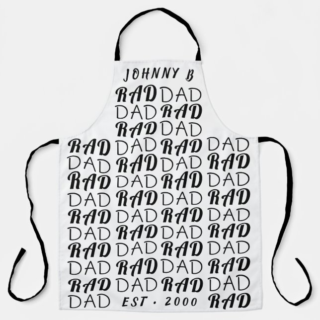 White Premium KRASS VATER Vater's Day Funky Fun Schürze (Vorderseite)