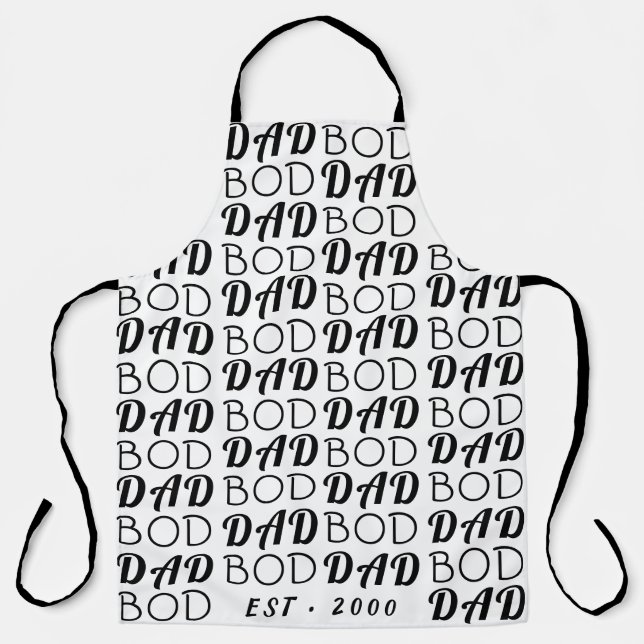 White Premium "VATER BOD" Y vaters Day Funky Fun Schürze (Vorderseite)