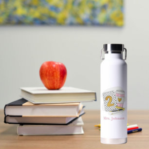 White Preppy Notebook-Kaffee der zweiten Klasse Trinkflasche