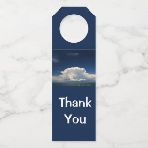 White Puffy Cloud Flaschenanhänger