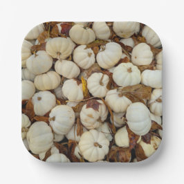 White Pumkin Paper Plate Pappteller