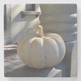 White Pumpkin auf dem Rail - Martha's Vineyard Steinuntersetzer
