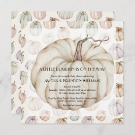 White Pumpkin Baby Dusche Einladung