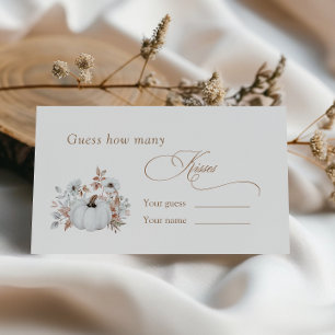 White Pumpkin Brautparty Wie viele Küsse Begleitkarte