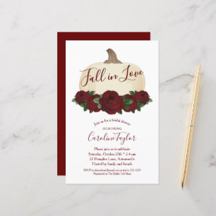 White Pumpkin Burgundy Floral Fall Brautparty