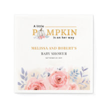 White Pumpkin Couples Baby Dusche Floral Lilac