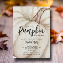 White Pumpkin Fall Baby Dusche