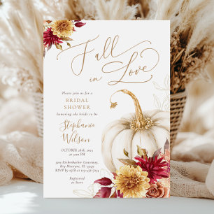 White Pumpkin Fall Brautparty Einladung