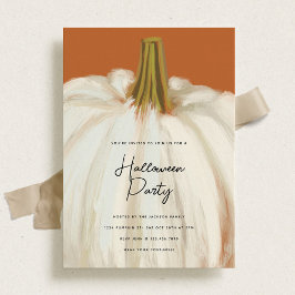 White Pumpkin-Halloween-Party Einladung
