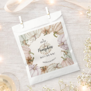 White Pumpkin Neutral Baby Dusche Geschenktütchen