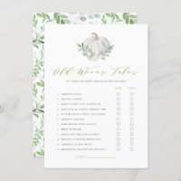 White Pumpkin Old Ehefrauen Tale Predictions Game