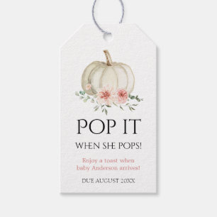 White Pumpkin Pop es, wenn sie Pop bevorzugen Tag Geschenkanhänger