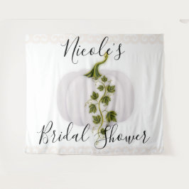 White Pumpkin Storybook Chic Hochzeit im Herbst Ta Wandteppich