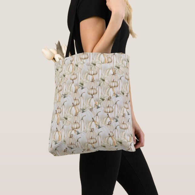 White Pumpkin Tote Bag | Fall Harvest Halloween (Von Nahem)