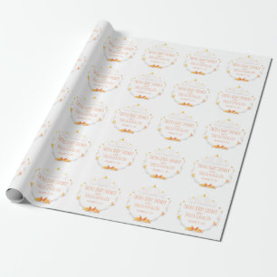 White Pumpkin Twins Baby Showdown Papier Geschenkpapier