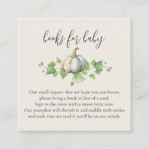 White Pumpkin Vintag Farmhouse Baby Shows Begleitkarte