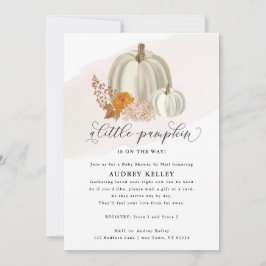 White Pumpkins Fall Blume, Babydusche per Mail Einladung