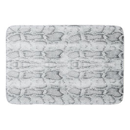 White Python Snake Skin Print Badematte