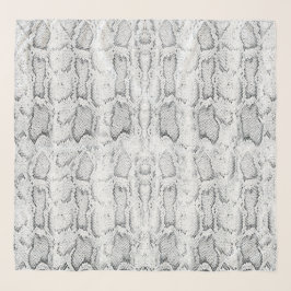 White Python Snake Skin Print Schal