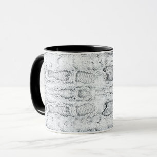 White Python Snake Skin Print Tasse