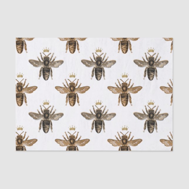 White Queen Bee Tissue Paper Seidenpapier (Vorderseite)